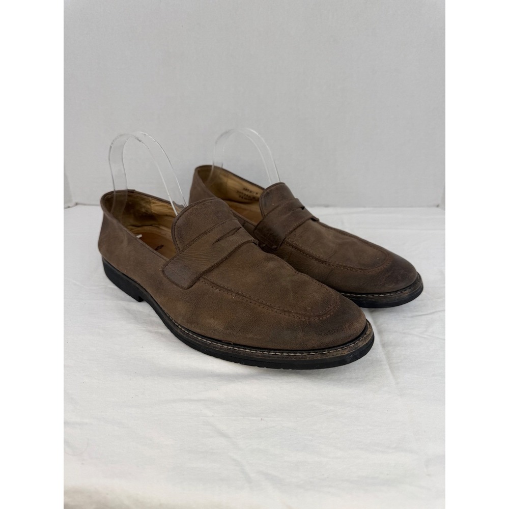 Martin‎ Dingman Arthur Distressed Leather Penny Loafers Mens 12D